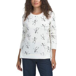 JANE & DELANCEY Pristine Dancing Skeleton Cozy Fleece Sweatshirt